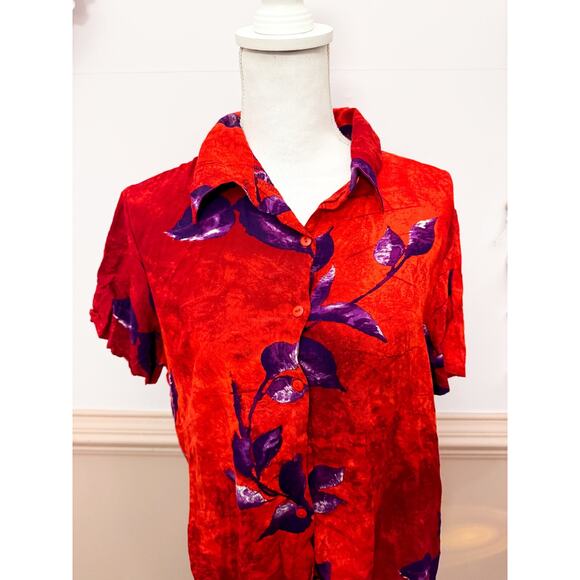 Caribou New York Vintage Button Up Blouse Size L - Picture 2 of 6